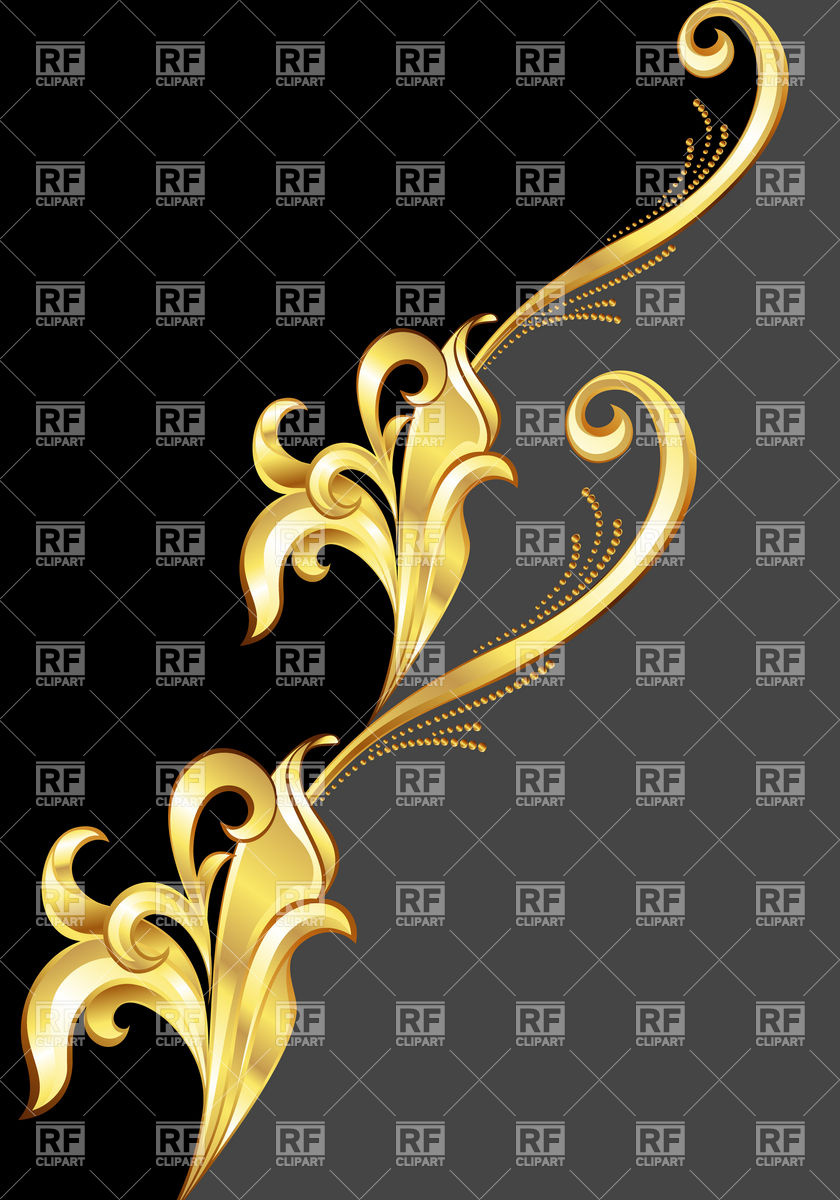 840x1200 Decorative Golden Border Vector Image Of Borders And Frames
