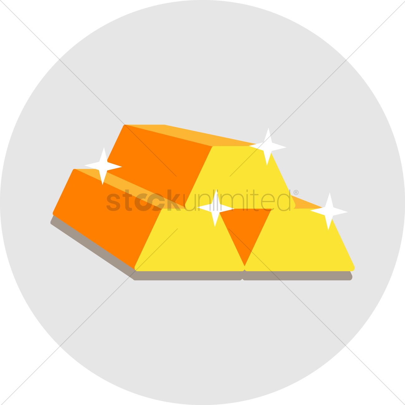 1300x1300 Gold Brick Vector Image