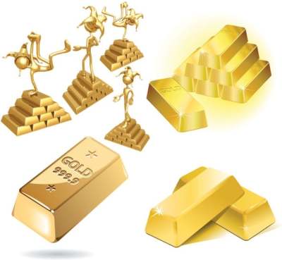 400x369 Gold Bricks Png