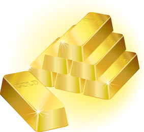 283x260 Gold Bricks Vector Graphics To Download