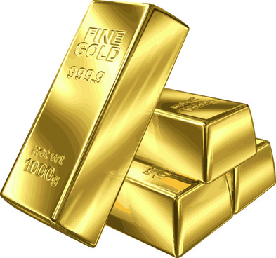 393x368 Gold Bullion Free Vector Download