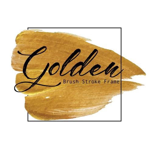 Golden Brush Stroke Frame, Gold Texture Paint Stain, Vector 490x490 Golden Brush Stroke Frame, Gold Texture Paint Stain, Vector