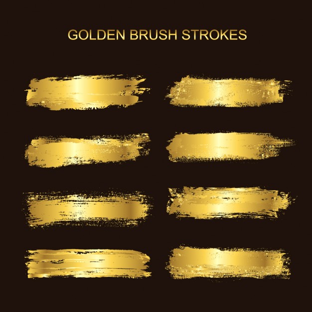 Golden Brush Strokes Collection Vector Free Download 626x626 Golden Brush Strokes Collection Vector Free Download