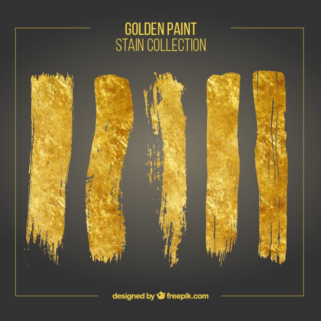 Golden Brush Strokes Set Vector Free Download 626x626 Golden Brush Strokes Set Vector Free Download