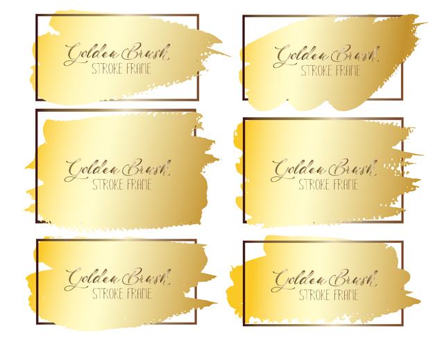 Set Of Brush Stroke Frame, Gold Grunge Brush Strokes Vector 637x490 Set Of Brush Stroke Frame, Gold Grunge Brush Strokes Vector