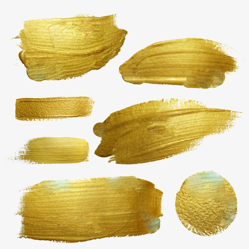 Free Gold Watercolor Brush Png 820x817 Free Gold Watercolor Brush Png