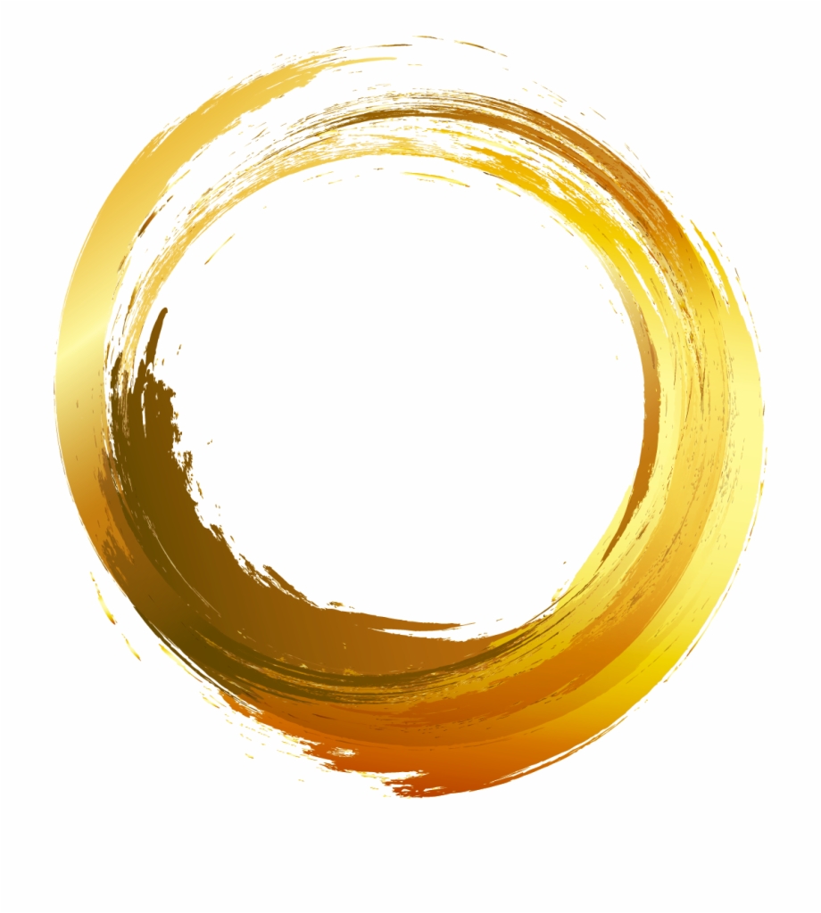 Gold Painted Vector Brush Ink Circle Painting Clipart 920x1024 Gold Painted Vector Brush Ink Circle Painting Clipart