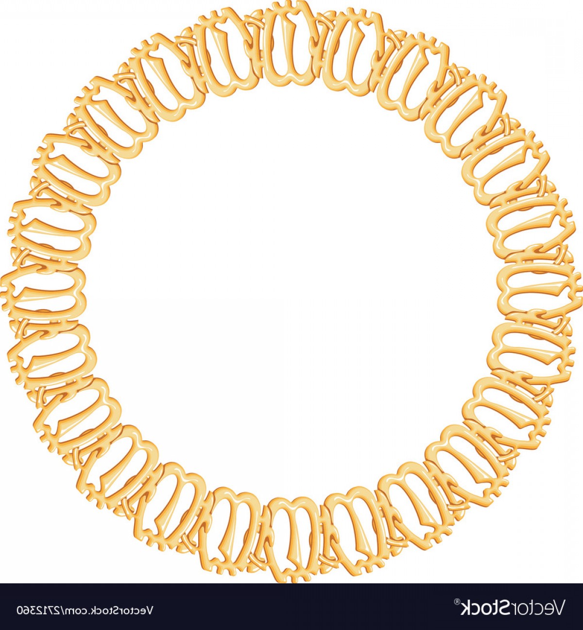 Round Frame On A White Background Gold Chain Vector Handandbeak 1200x1296 Round Frame On A White Background Gold Chain Vector Handandbeak
