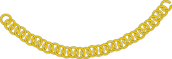 Gold Chain, Curved As A Necklace Clip Art 600x206 Gold Chain, Curved As A Necklace Clip Art