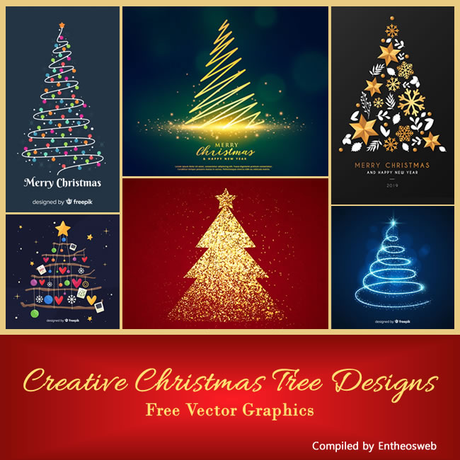 Creative Christmas Tree Vector Designs Free Vector Graphics 650x650 Creative Christmas Tree Vector Designs Free Vector Graphics