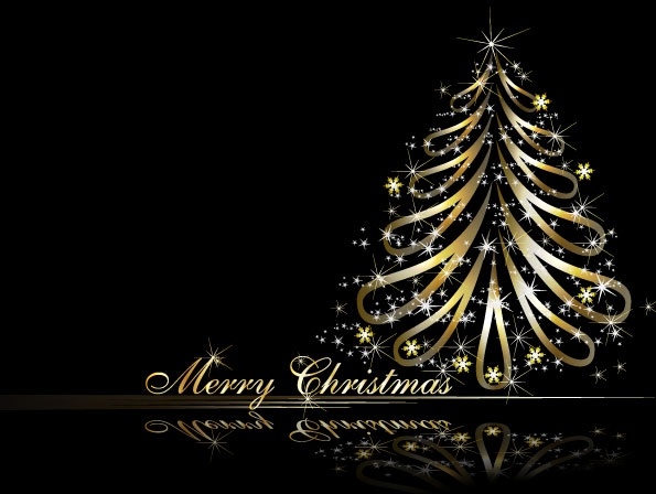 Golden Christmas Tree Vector Free Vector In Encapsulated 595x448 Golden Christmas Tree Vector Free Vector In Encapsulated