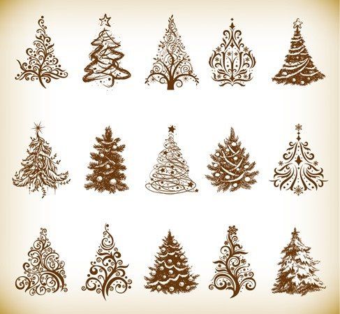 Christmas Tree Vector Graphics Set Patterns Christmas Tree 487x449 Christmas Tree Vector Graphics Set Patterns Christmas Tree
