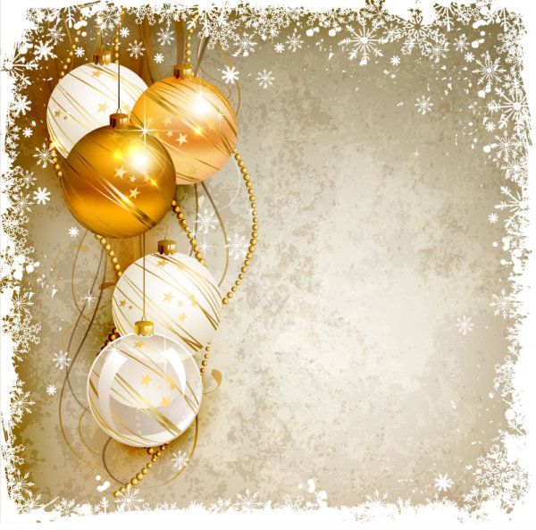 600x593 Free Download Shiny Ball With Christmas Background Vector Graphics