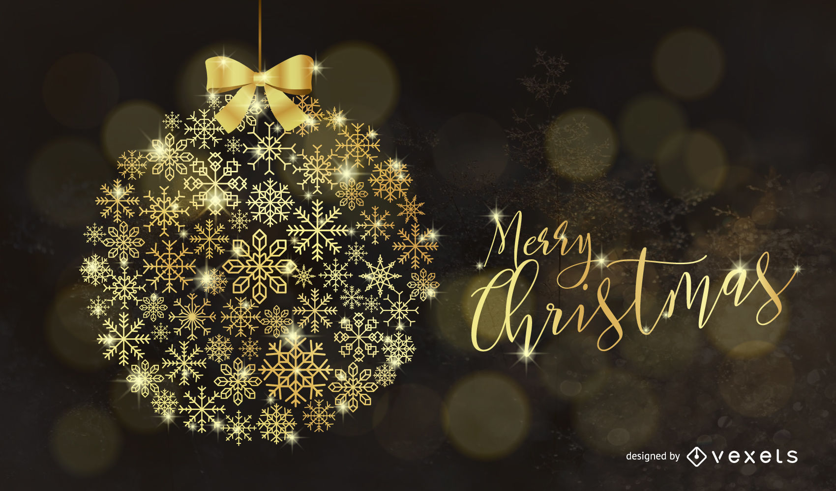1700x1000 Gold Christmas Vector Elements