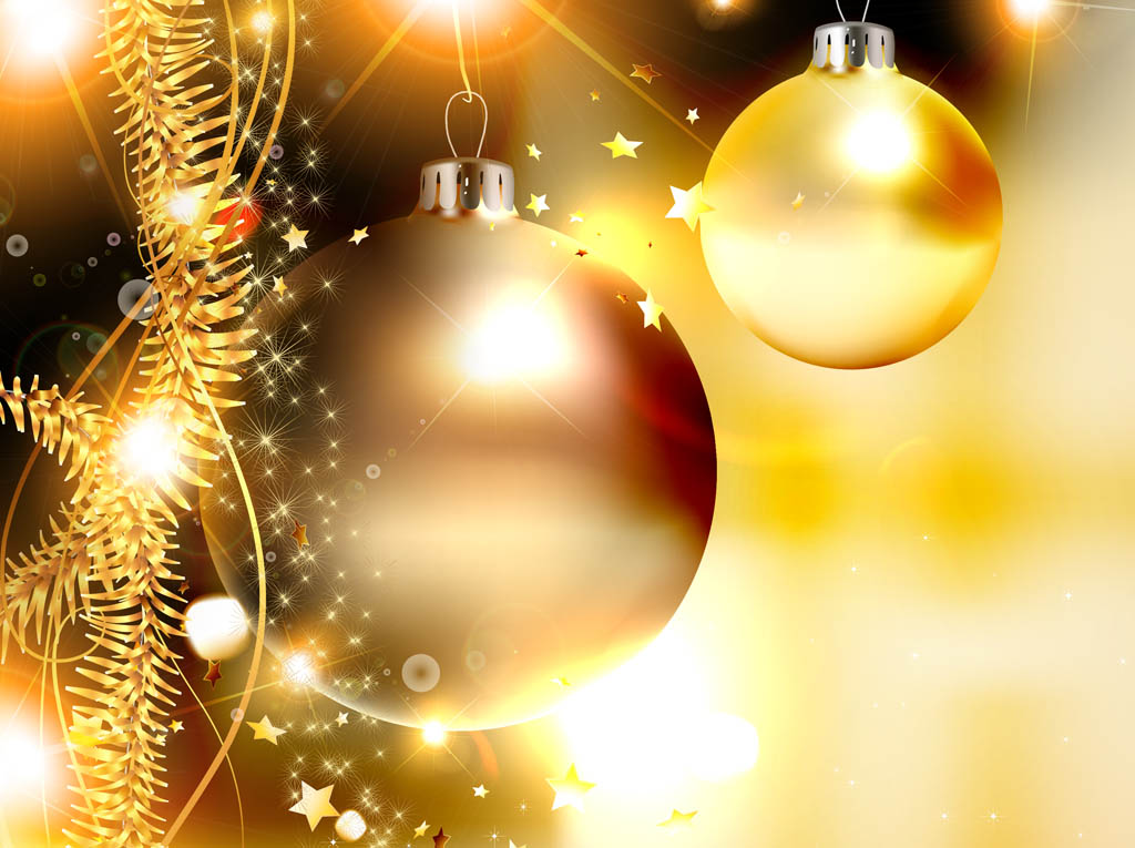 1024x765 Golden Christmas Vector Vector Art Graphics