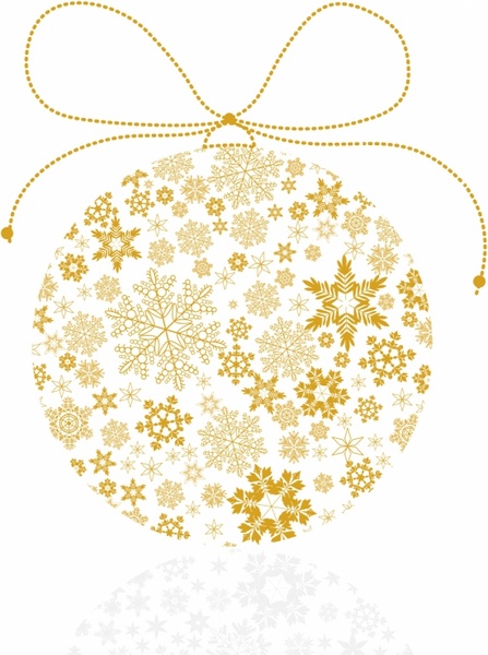 447x600 Golden Christmas Ball Free Vector In Adobe Illustrator