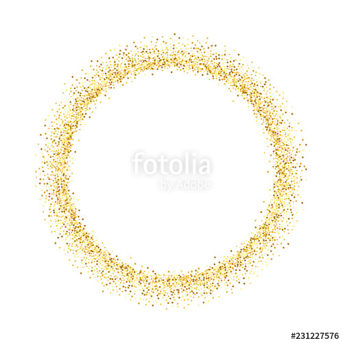 Gold Circle Glitter Frame Golden Confetti Dots Round On White 500x500 Gold Circle Glitter Frame Golden Confetti Dots Round On White