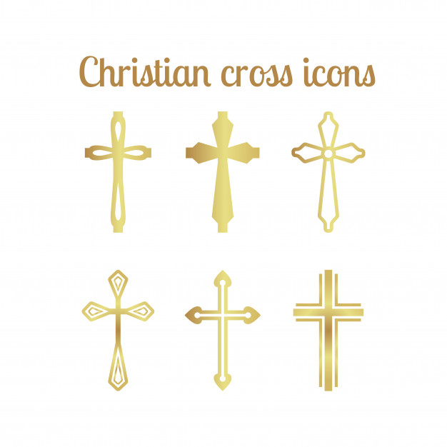 626x626 Golden Christian Cross Vector Premium Download