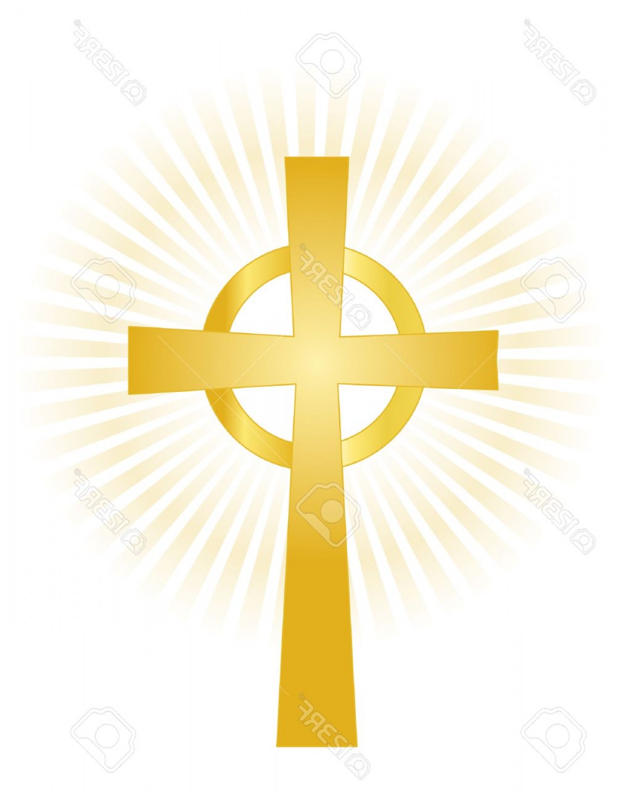 1213x1560 Photostock Vector Illustration Of A Gold Holy Cross On Glowing