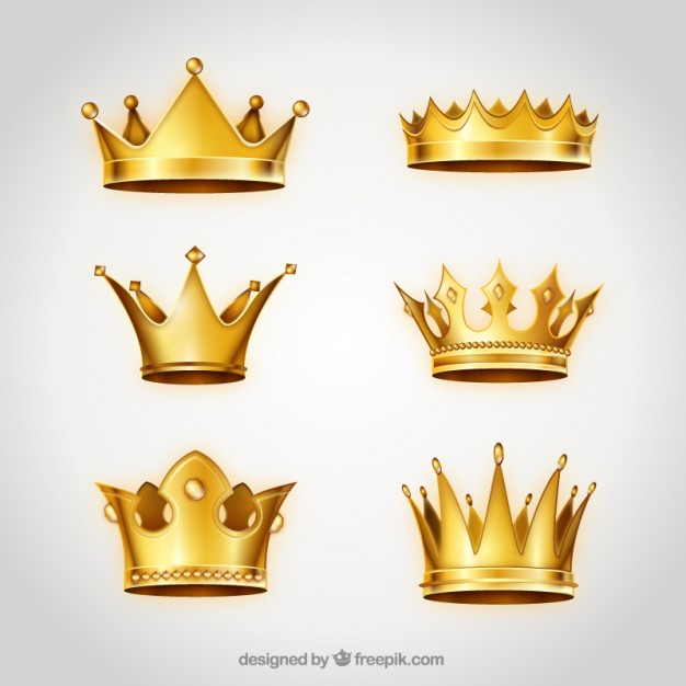 626x626 Collection Of Golden Crowns Vector Free Download