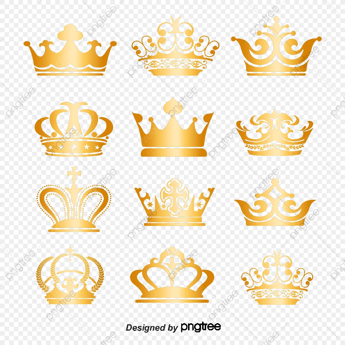 1200x1200 Vector Material European Royal Golden Crown, European Crown