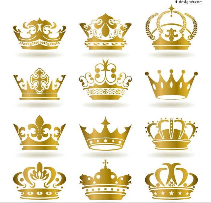 700x674 Designer Golden Crown Design Vector Material
