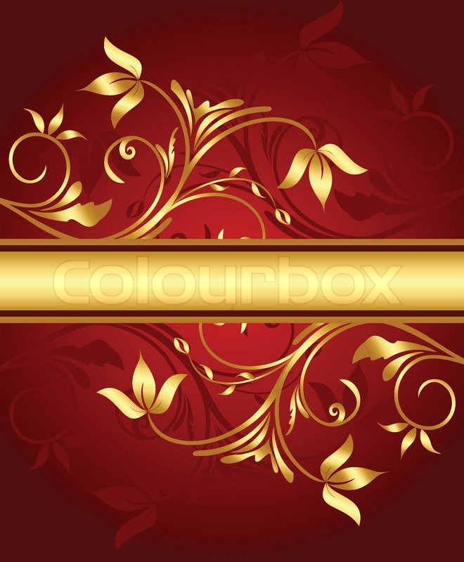 660x800 Golden Floral Background For Design Stock Vector Colourbox