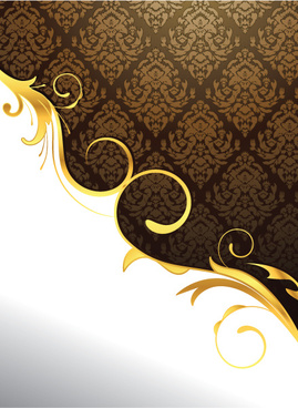 269x368 Golden Floral Free Vector Download