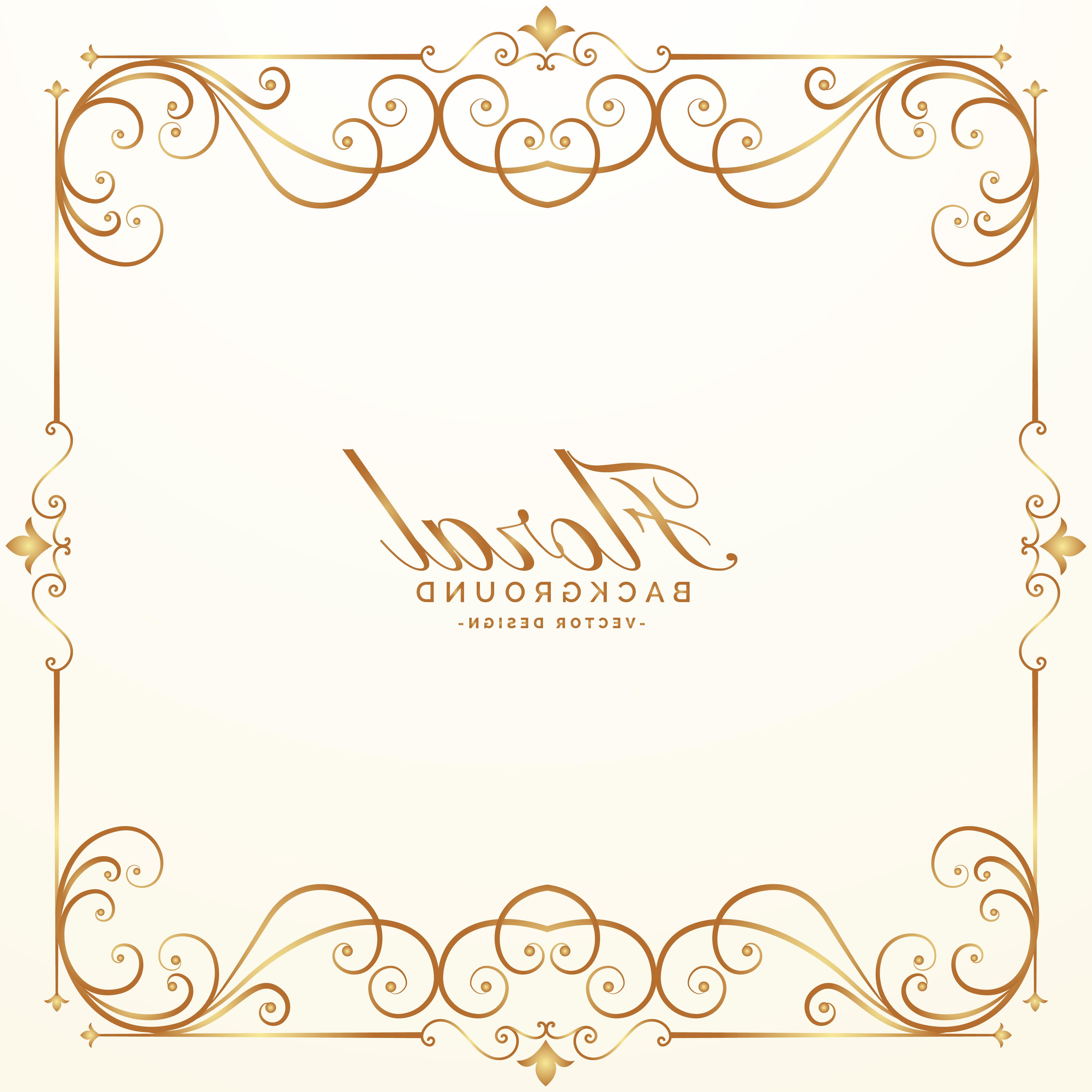 4000x4000 Best Free Gold Vector Border Drawing Vector Images Design