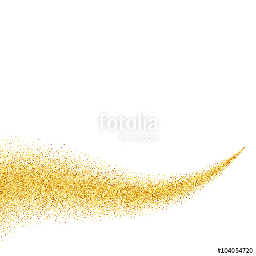 500x500 Vector Gold Glitter Abstract Background, Golden Sparkles On White