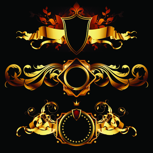 500x500 Luxurious Gold Design Elements Vector Labels Free Download
