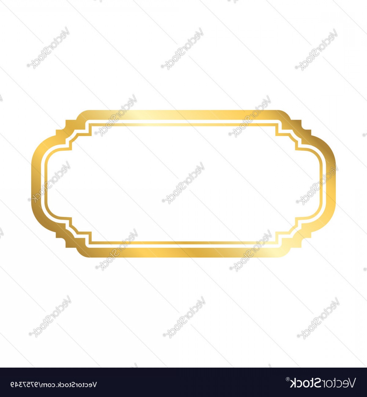 1200x1296 Gold Frame Beautiful Simple Golden White Design Vector Soidergi