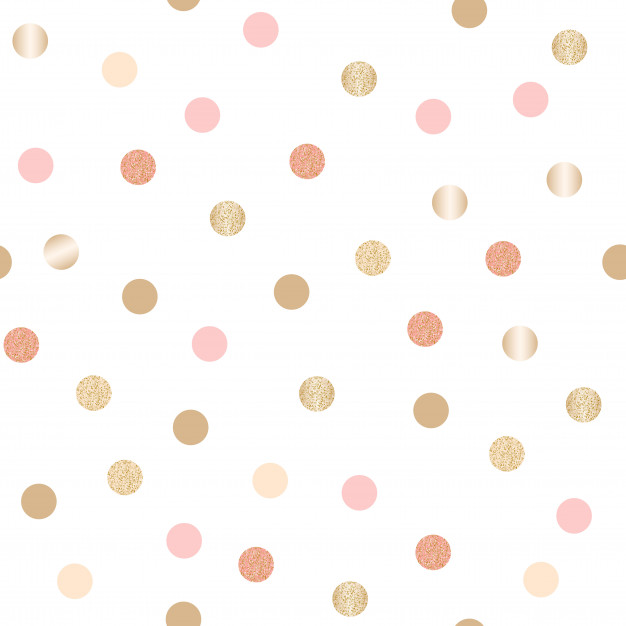 626x626 Seamless Pattern With Glitter Gold Polka Dots Vector Premium