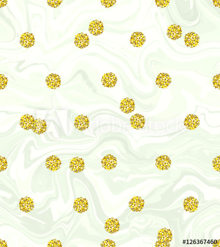 445x500 Trendy Gold Glitter Polka Dot Vector Seamless Pattern Tile Great