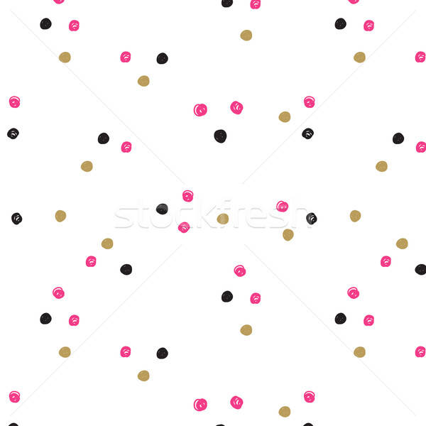 600x600 Vintage Hand Drawn Doodle Seamless Pattern With Black, Pink