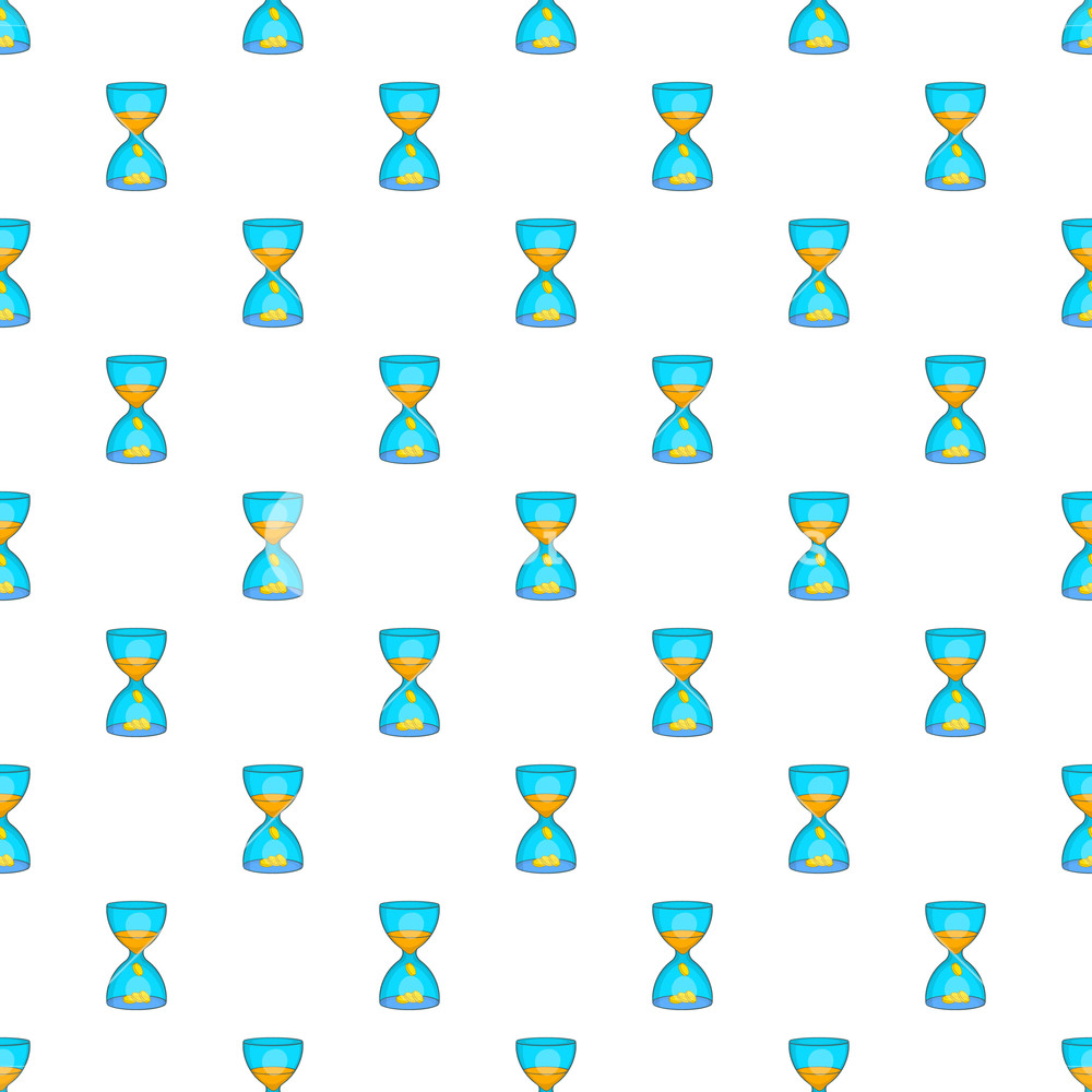 1000x1000 Hourglass With Gold Dust And Coins Pattern Cartoon Illustration