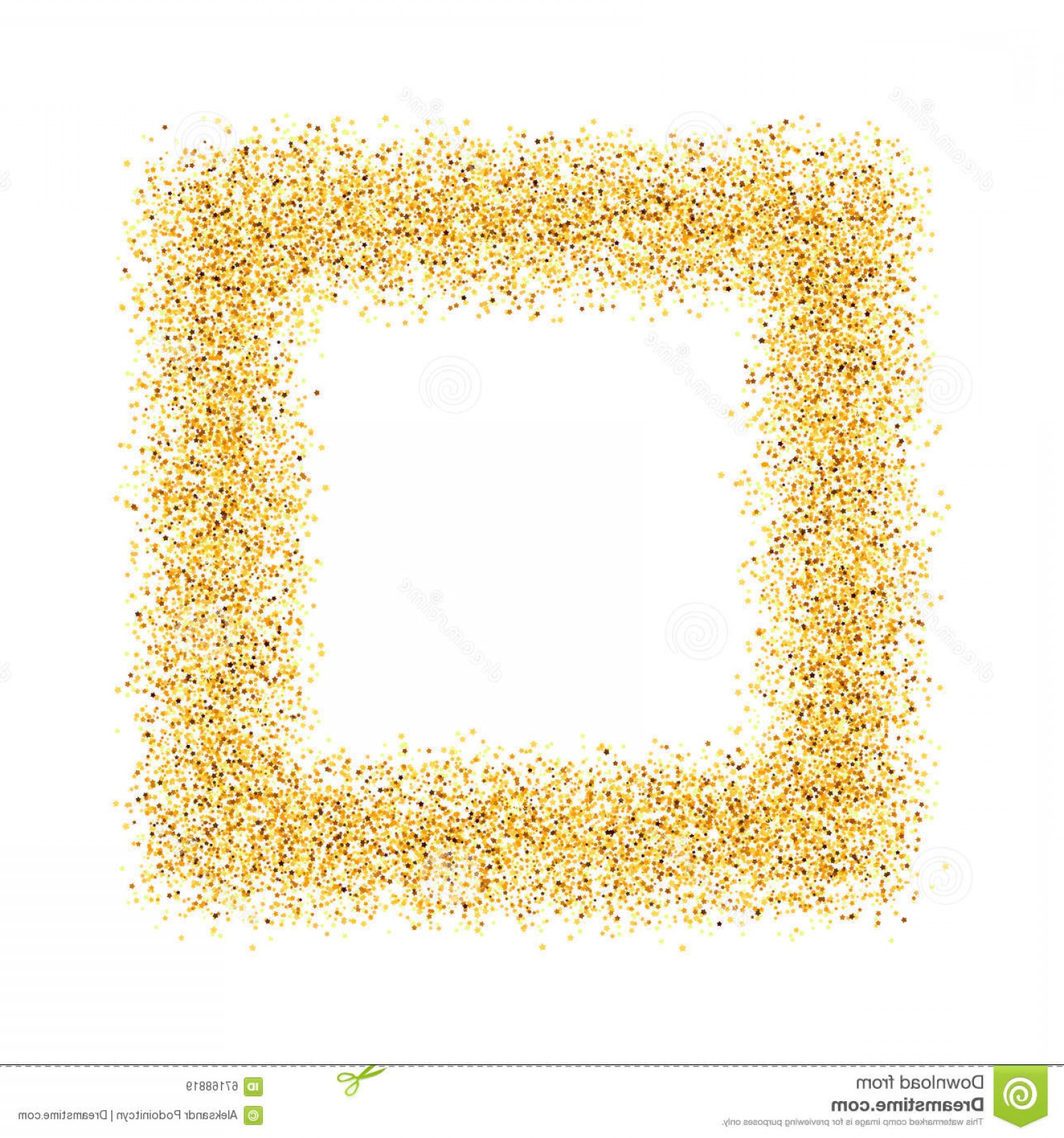 1560x1668 Stock Illustration Abstract Gold Sand Dust Glitter Frame Square