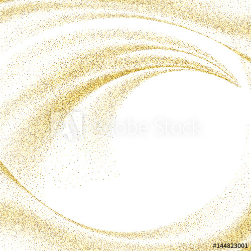 500x500 Abstract Gold Dust Glitter Star Wave Background, Vector Design