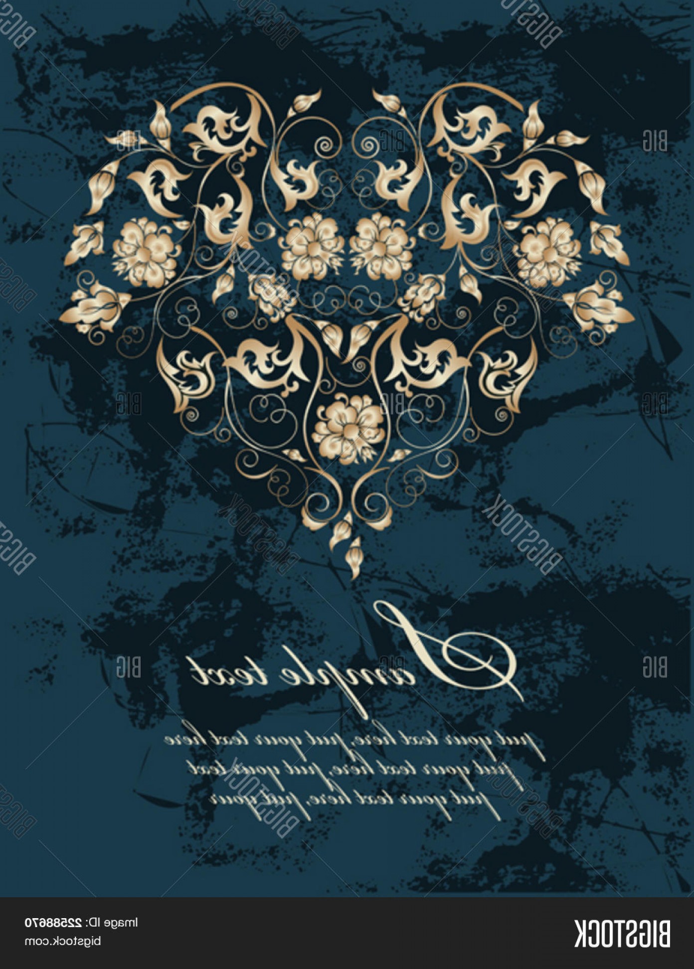 1392x1944 Stock Vector Gold Heart With Filigree Ornament Vector Images Scale