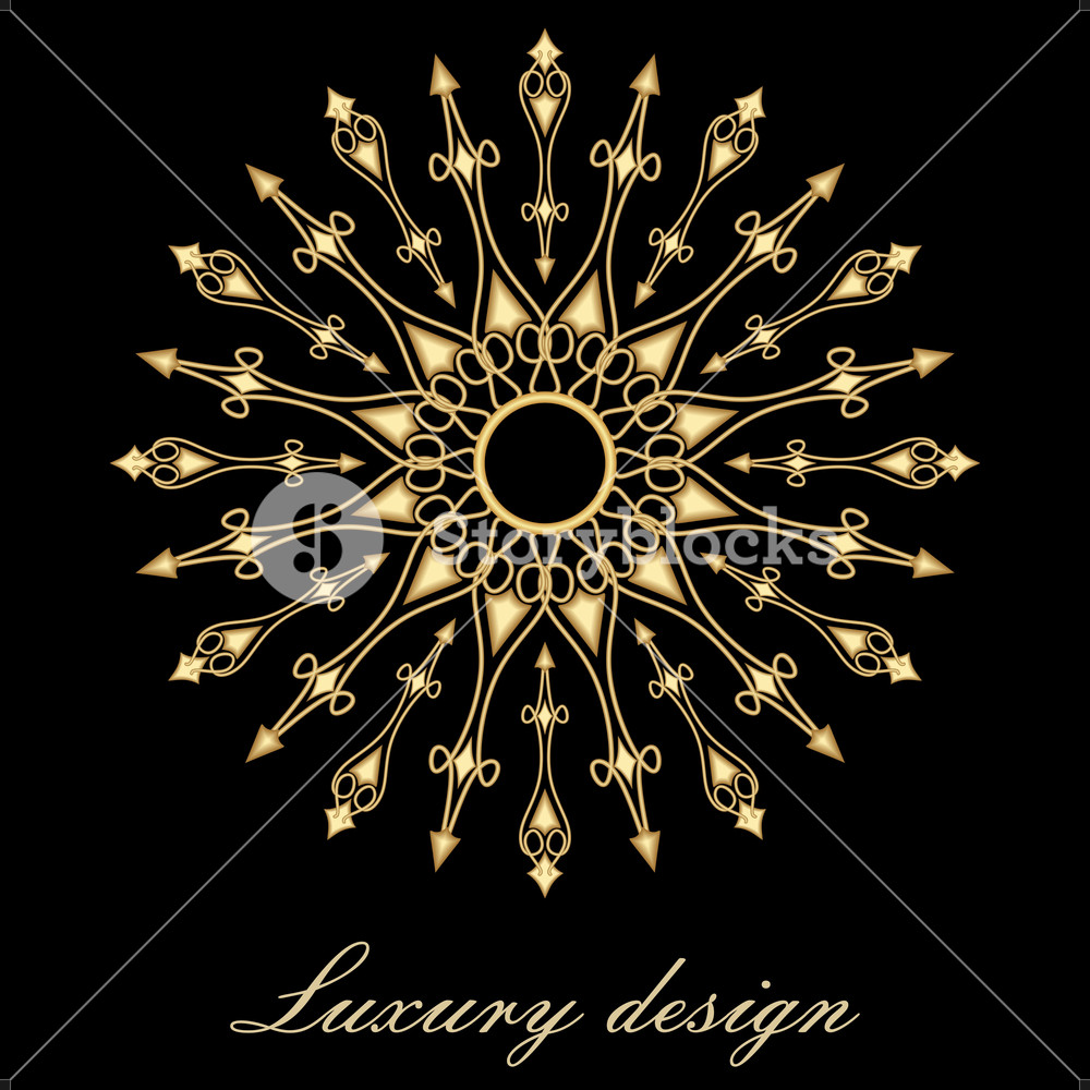 1000x1000 Vector Element For Design Template Luxury Golden Ornament