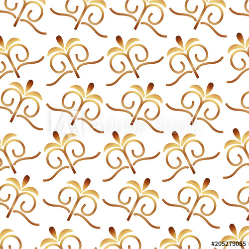 500x500 Decorative Swirl Luxury Golden Filigree Pattern Vector