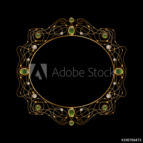 500x500 Golden Filigree Frame