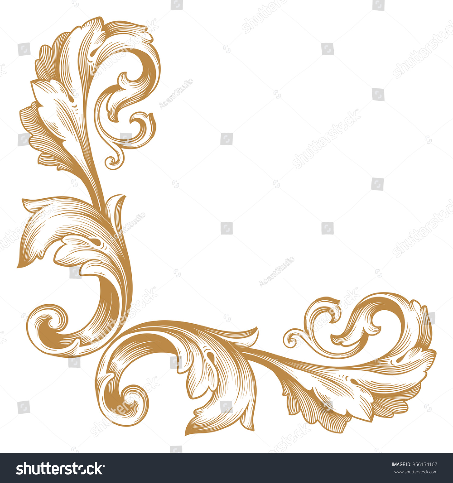 1500x1600 Filigree Clipart Calligraphy Scroll