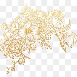 Gold Floral Vector
