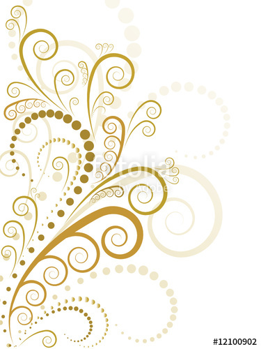 375x500 Gold Floral Design Stock Image And Royalty Free Vector