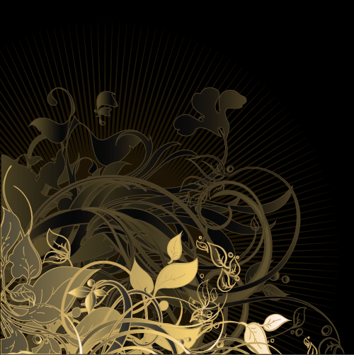 500x501 Gold Floral Vector Backgrounds Art Free Download