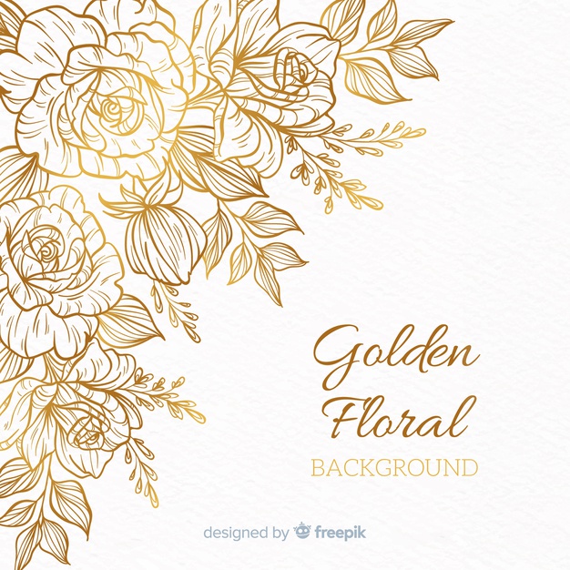 Gold Floral Vector at Vectorified.com | Collection of Gold Floral ...