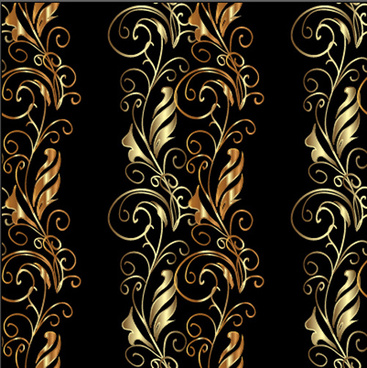 367x368 Golden Floral Free Vector Download