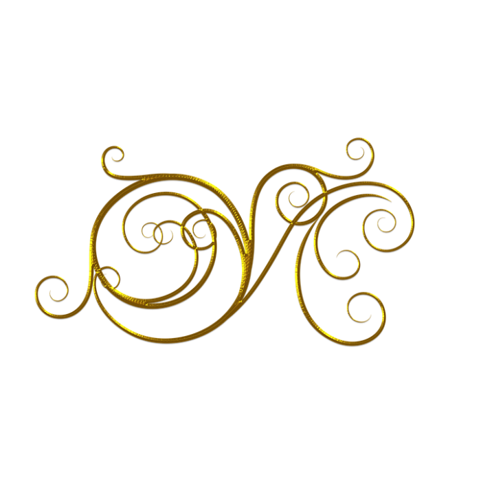 700x700 Gold Flourish Png Vector, Clipart