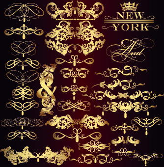 334x340 Gold Flourish Ornament Vector Free Vector Download